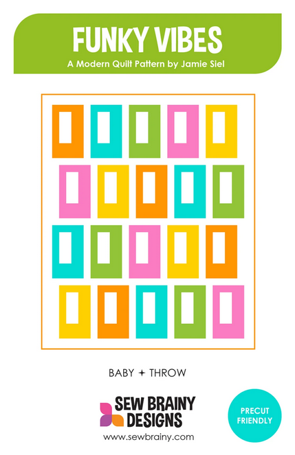 Funky Vibes Quilt Pattern, Sew Brainy Designs SBD-121
