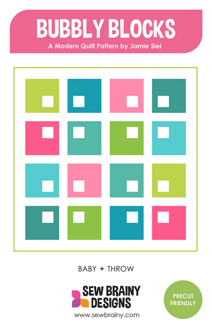 Bubbly Blocks Quilt Pattern, Sew Brainy Designs SBD-122