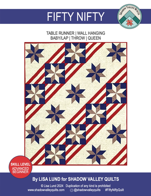 Fifty Nifty Quilt Pattern, Shadow Valley Quilts SHV005