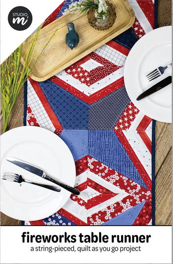 Fireworks Table Runner Quilt Pattern, Studio M Squared SMSF001