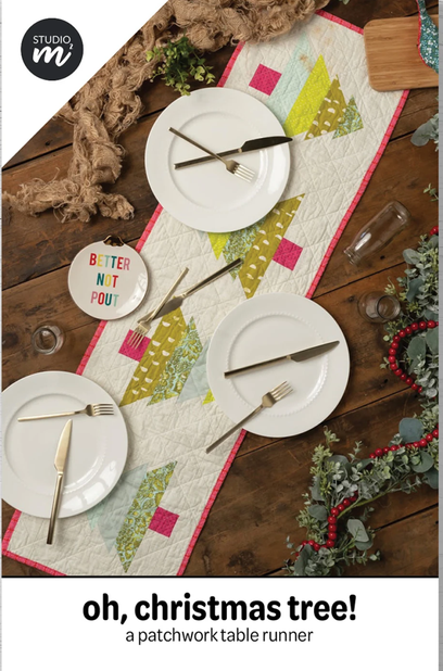 Oh Christmas Tree Table Runner Quilt Pattern, Studio M Squared SMSO001