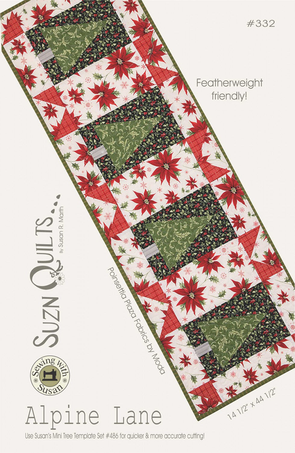 Alpine Lane Table Runner Quilt Pattern, Suzn Quilts SUZ332