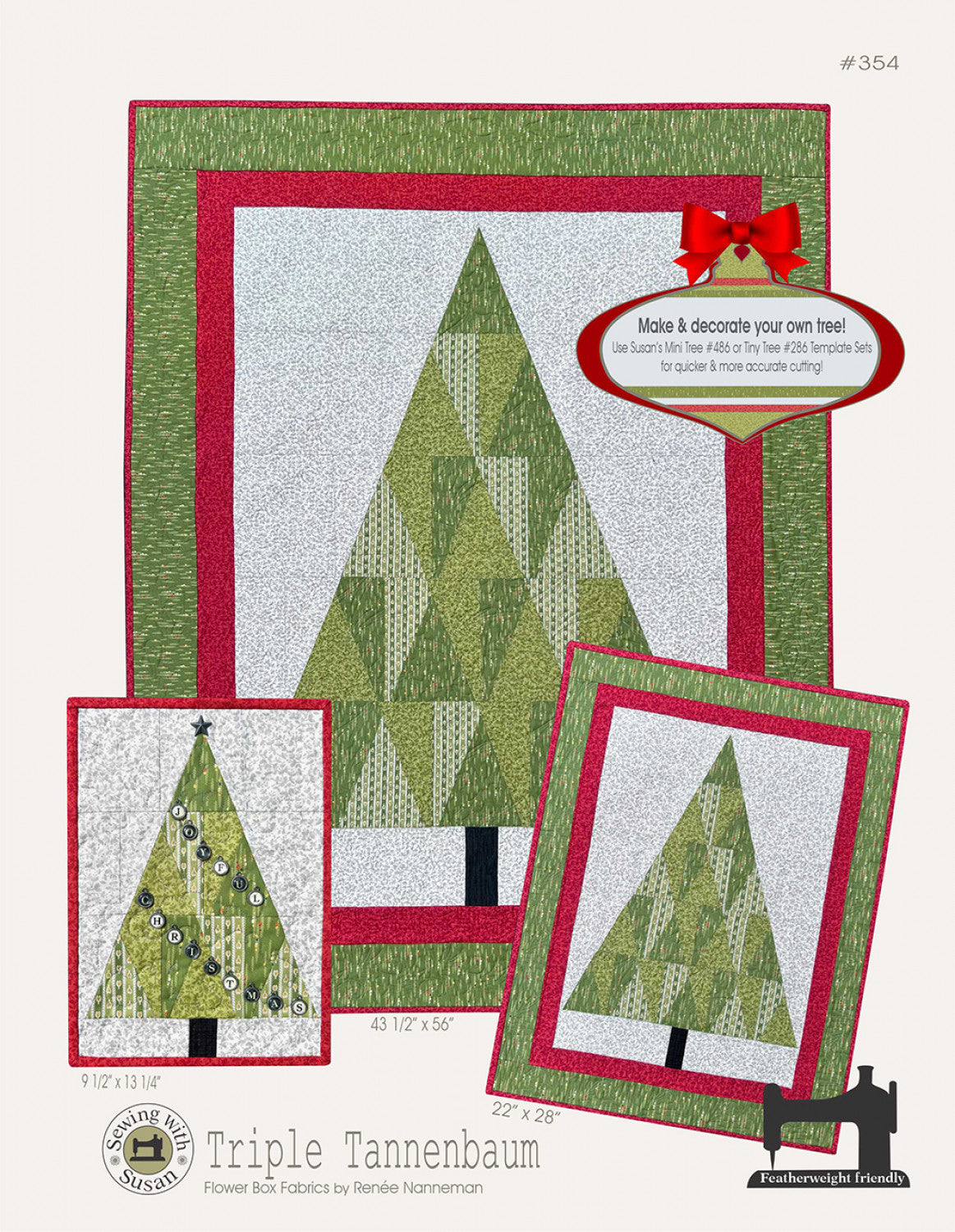 Triple Tannenbaum Quilt Pattern, Suzn Quilts SUZ354