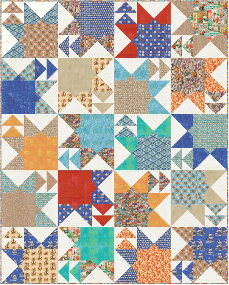 Crown and Anchor Quilt Pattern, Antler Quilt Design AQD0266