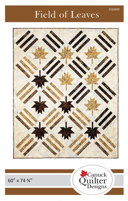 Field of Leaves Quilt Pattern, Canuck Quilter Designs CQ5650