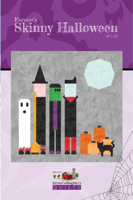 Farmer's Skinny Halloween Quilt Pattern, Farmer's Daughters Quilts FDQ-HALLOWEEN