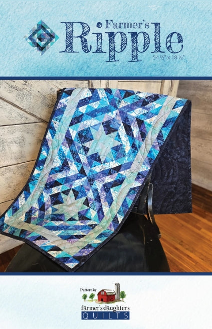 Farmer's Ripple Table Runner Quilt Pattern, Farmer's Daughters Quilts FDQ-RIPPLE