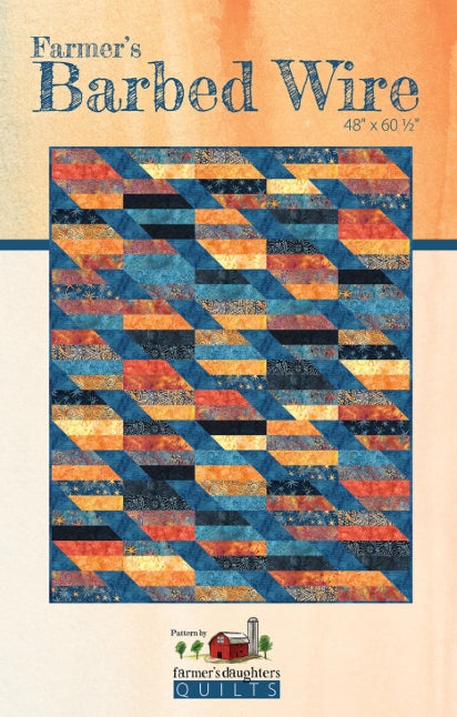 Farmer's Barbed Wire Quilt Pattern, Farmer's Daughters Quilts FDQ-BARBED