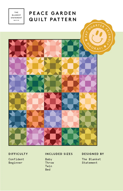 Peace Garden Quilt Pattern, The Blanket Statement TBS028