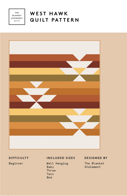 West Hawk Quilt Pattern, The Blanket Statement TBS008