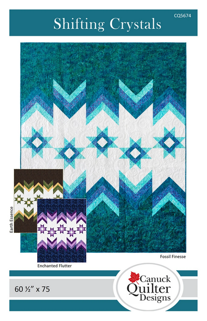 Shifting Crystals Quilt Pattern, Canuck Quilter Designs CQ5674