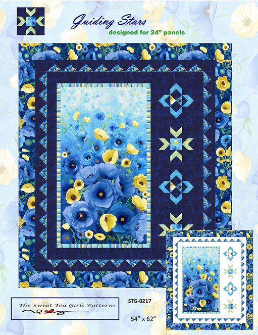 Guiding Stars Panel Frame Quilt Pattern, Sweet Tea Girls STG0217