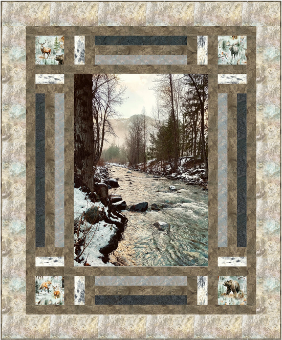 Cubbies Panel Frame Quilt PATTERN, Quilting Renditions QR1272