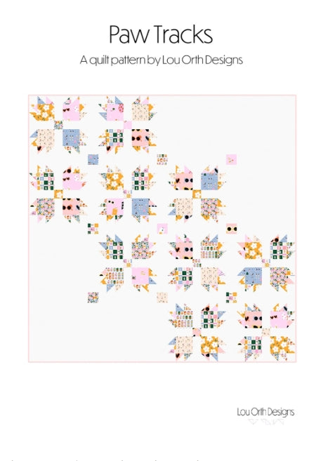 Paw Tracks Quilt Pattern, Lou Orth Designs LO18