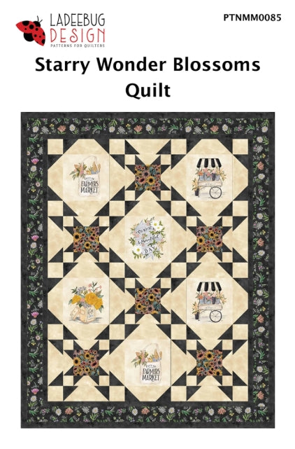 Starry Wonder Blossoms Quilt Pattern, Ladeebug Design LBPTNMM0085