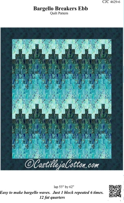 Bargello Breakers Ebb Quilt Pattern, Castilleja Cotton CJC4629-6
