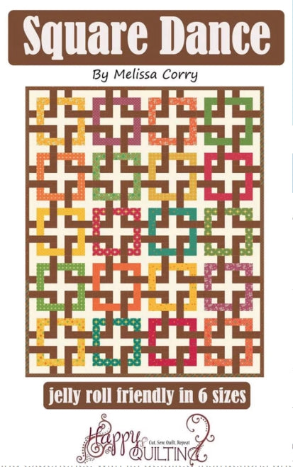 Square Dance Quilt Pattern, Happy Quilting HQ119