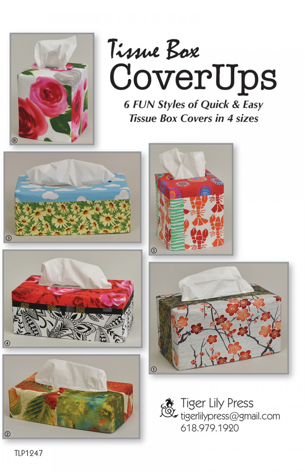 Tissue Box Cover Ups Pattern, Tiger Lily Press TLP1247