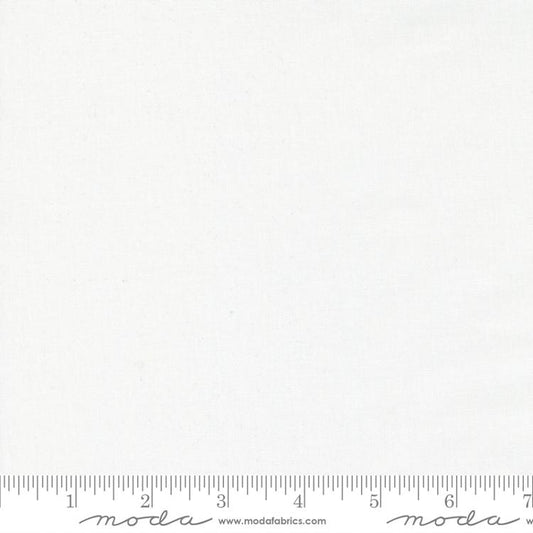 Bella Solids Silky - Bleached White Solid Fabric, Moda 9900 98S