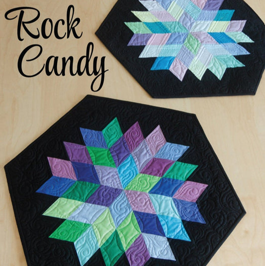 Rock Candy Table Topper Quilt Pattern, Jaybird Quilts JBQ135, Charm Pack Friendly Star Table Topper Sidekick Pattern