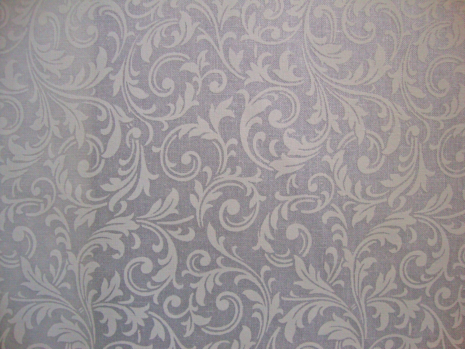 Muslin Mates - Feather Swirl White on White Quilt Fabric, Moda 9942 11, White Filigree Quilt Background Fabric, By the Yard