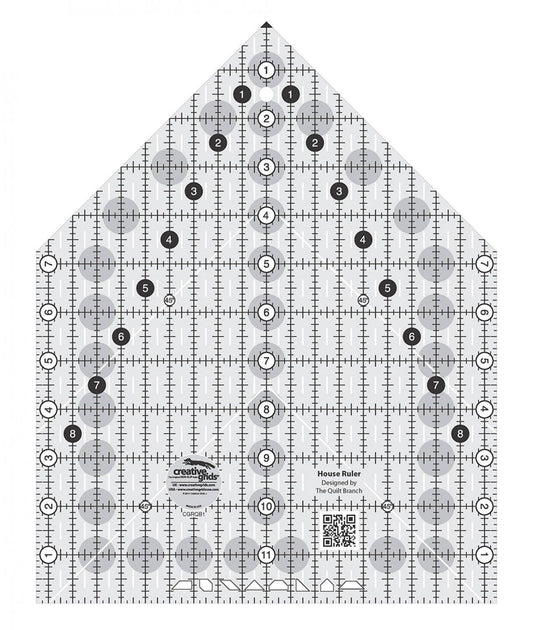 LAST CALL House Ruler, Creative Grids CGRQB1, Non-Slip Quilting Ruler, Multipurpose Quilt Ruler
