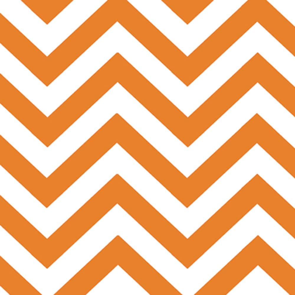 Half Moon Modern - Tangerine Orange White Small Chevron Fabric, Moda 32217 17, Chevron Cotton Quilt Fabric, By the Yard