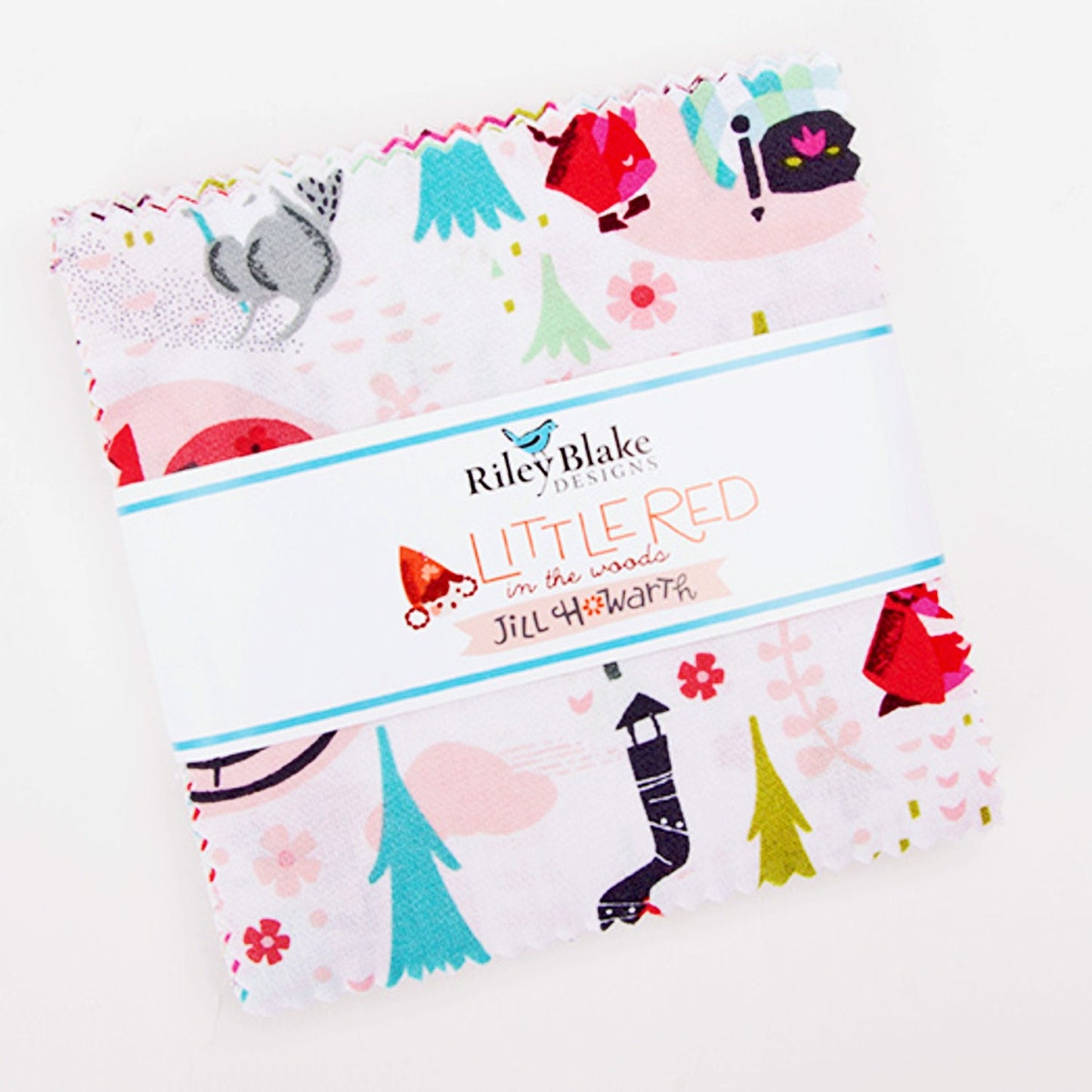 Little Red in the Woods 5" Stacker, Riley Blake 5-8080-42, 5" Precut Pink Mint Blue Little Red Riding Hood Fairy Tale Fabric