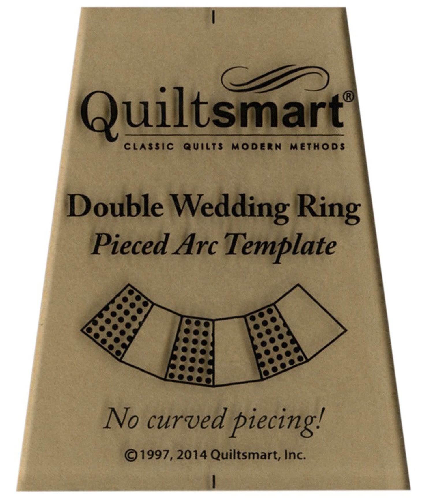 Quiltsmart Double Wedding Ring Template, Acrylic Wedge Template, DWRTD, Pieced Arc Template, Quilting Template Ruler