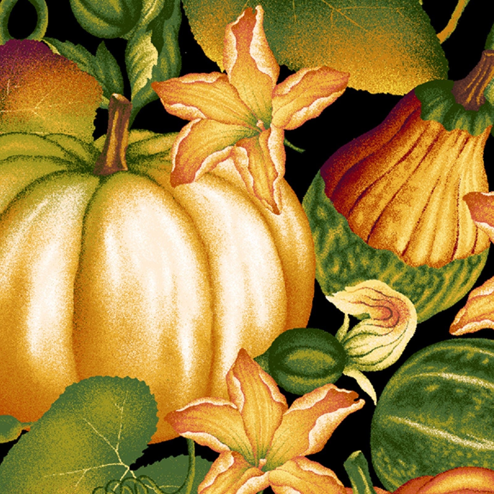 REMNANT 22" of Autumn Time - Pumpkin Patch Fall Autumn Thanksgiving Fabric, Henry Glass HEG2322-99, Pumpkins Fabric