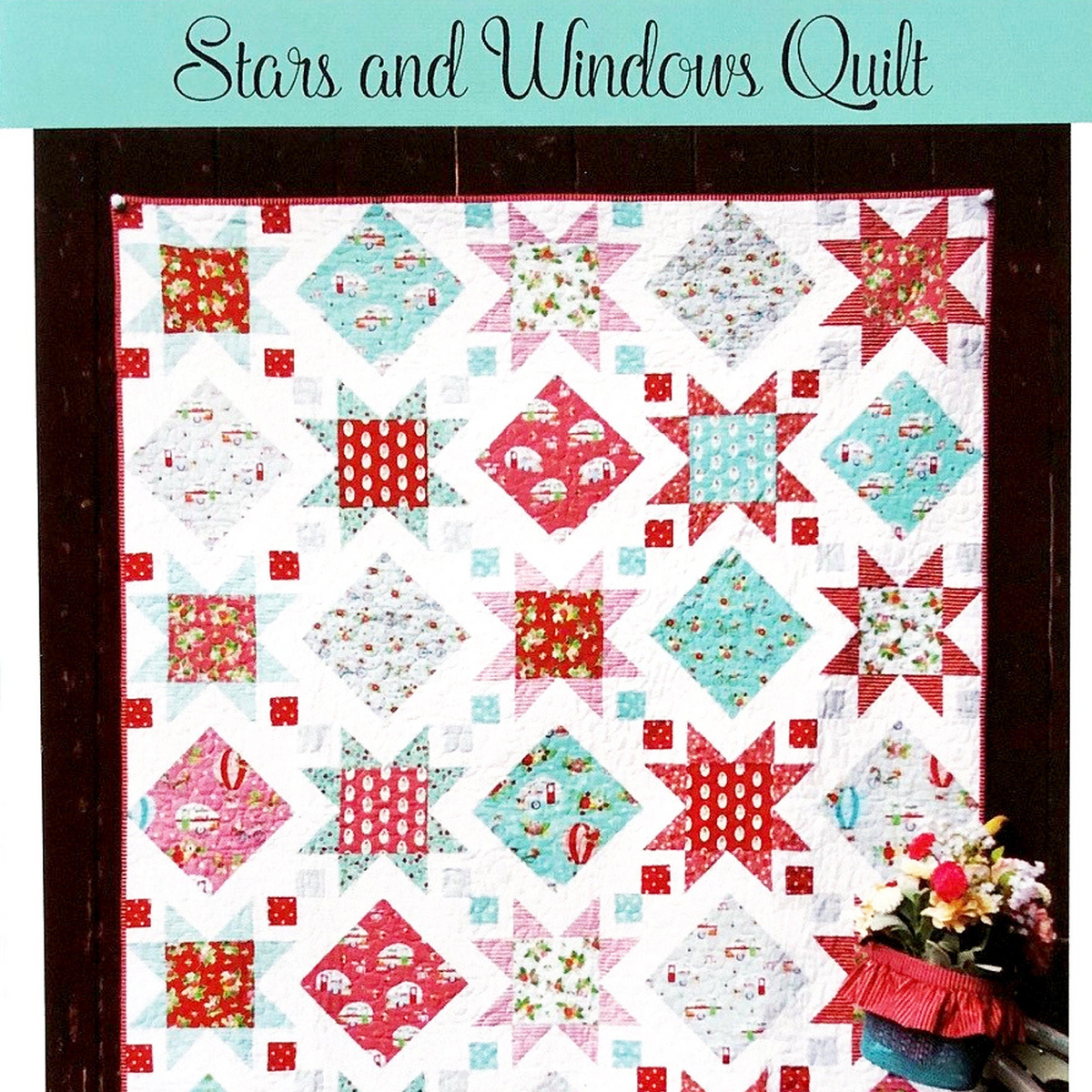 LAST CALL - Stars Windows Quilt Pattern, Flamingo Toes Ft-8009