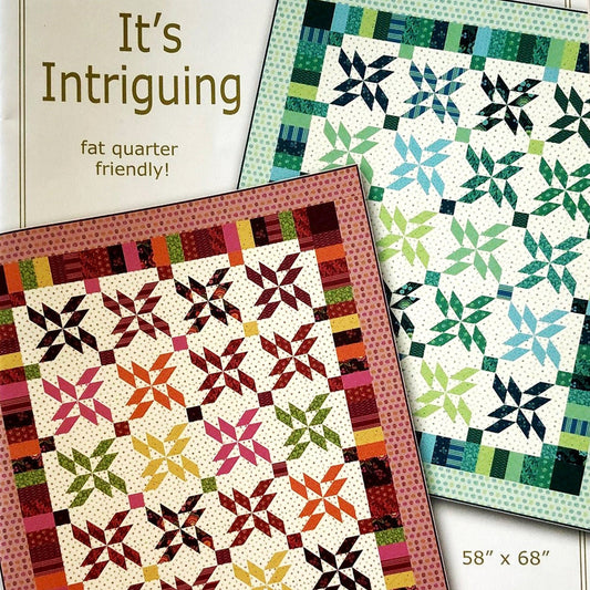 LAST CALL - It's Intriguing Quilt Pattern, Nancy Rink Designs NRD222, Fat Quarter FQ Friendly Modern Contemporary Throw Quilt Pattern