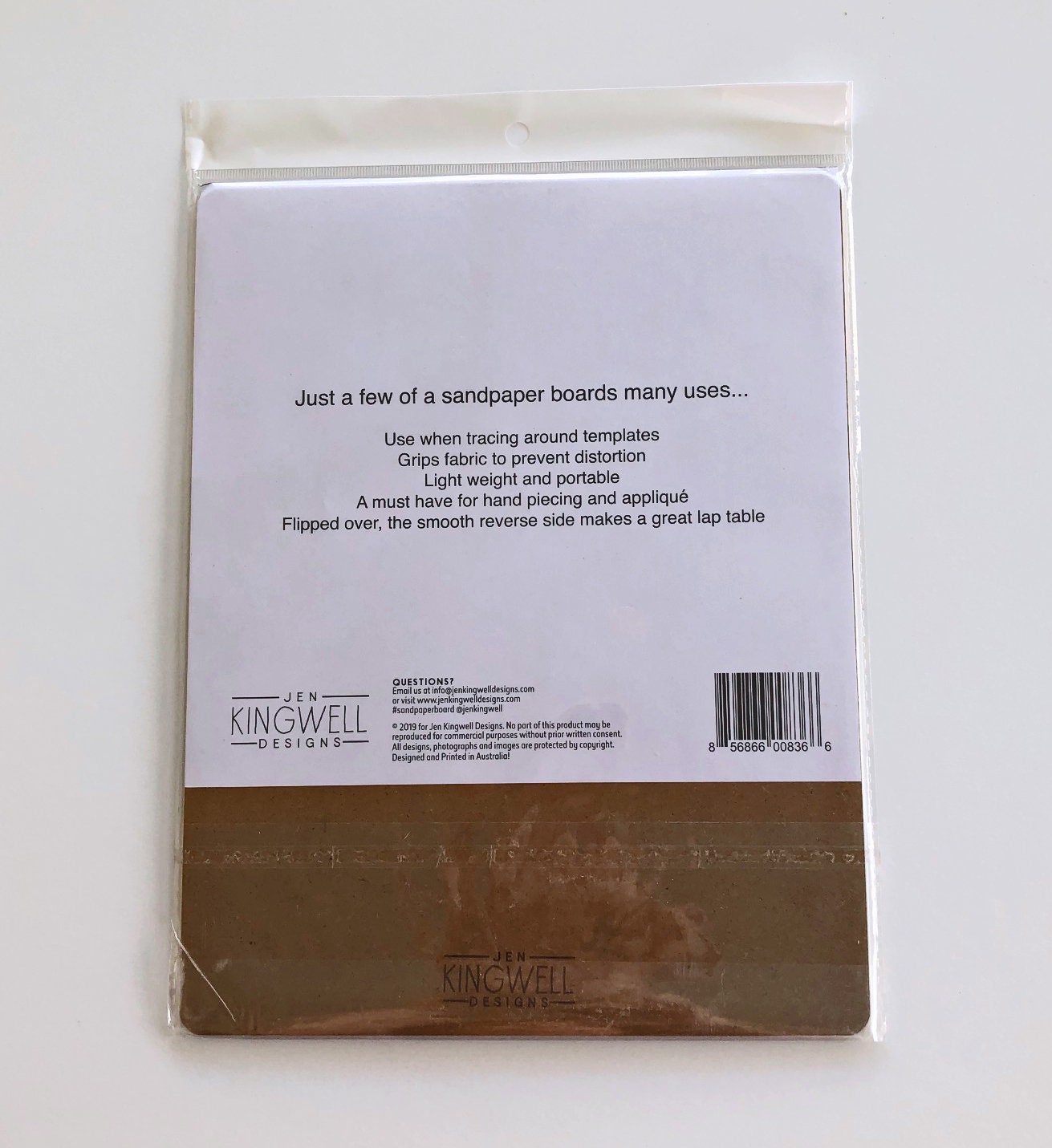 Sandpaper Board, JKD 8366, 8.5" x 10.75", Quilting Tool, Non Slip Tracing Board, Jen Kingwell Designs