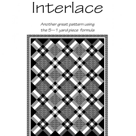 Interlace Quilt Pattern, A-Ok Pattern WAOK027, Five 5 Yard Quilt Pattern, Patterns for Yardage, Modern Throw Quilt Pattern