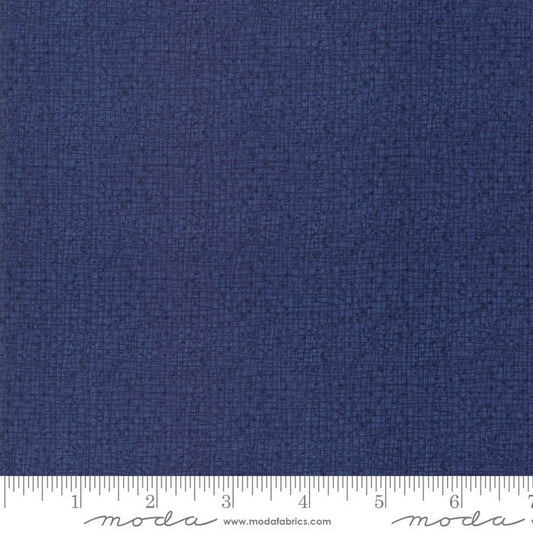 Thatched - 1 Yard cut of Navy Blue Blender Fabric, Moda 48626 94, Blue Texture Tonal Cotton Quilt Fabric, Robin Pickens, By the Yard