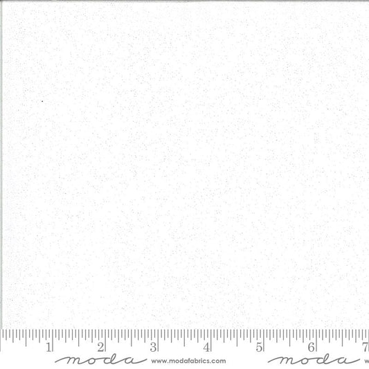 REMNANT 34" of Grunge Glitter - White Paper Fabric, Moda 30150 101GL, Glitter Look Sparkle Blender Fabric, Quilt Background Fabric
