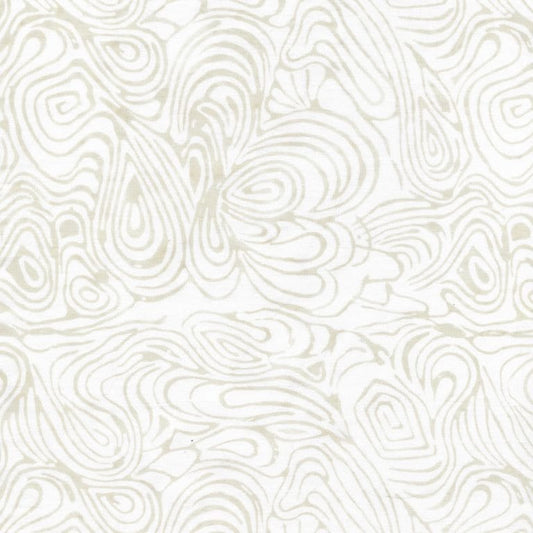 REMNANT 32" of Neutral Foundations - Moo Milk Off-White Gray Swirl Batik Fabric, Island Batik Moo Milk, Batik Blender Background Fabric