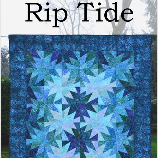 Rip Tide Quilt Pattern, Saginaw Street Quilt Company SSQ433, Yardage Friendly Modern Contemporary Throw Queen Quilt Pattern