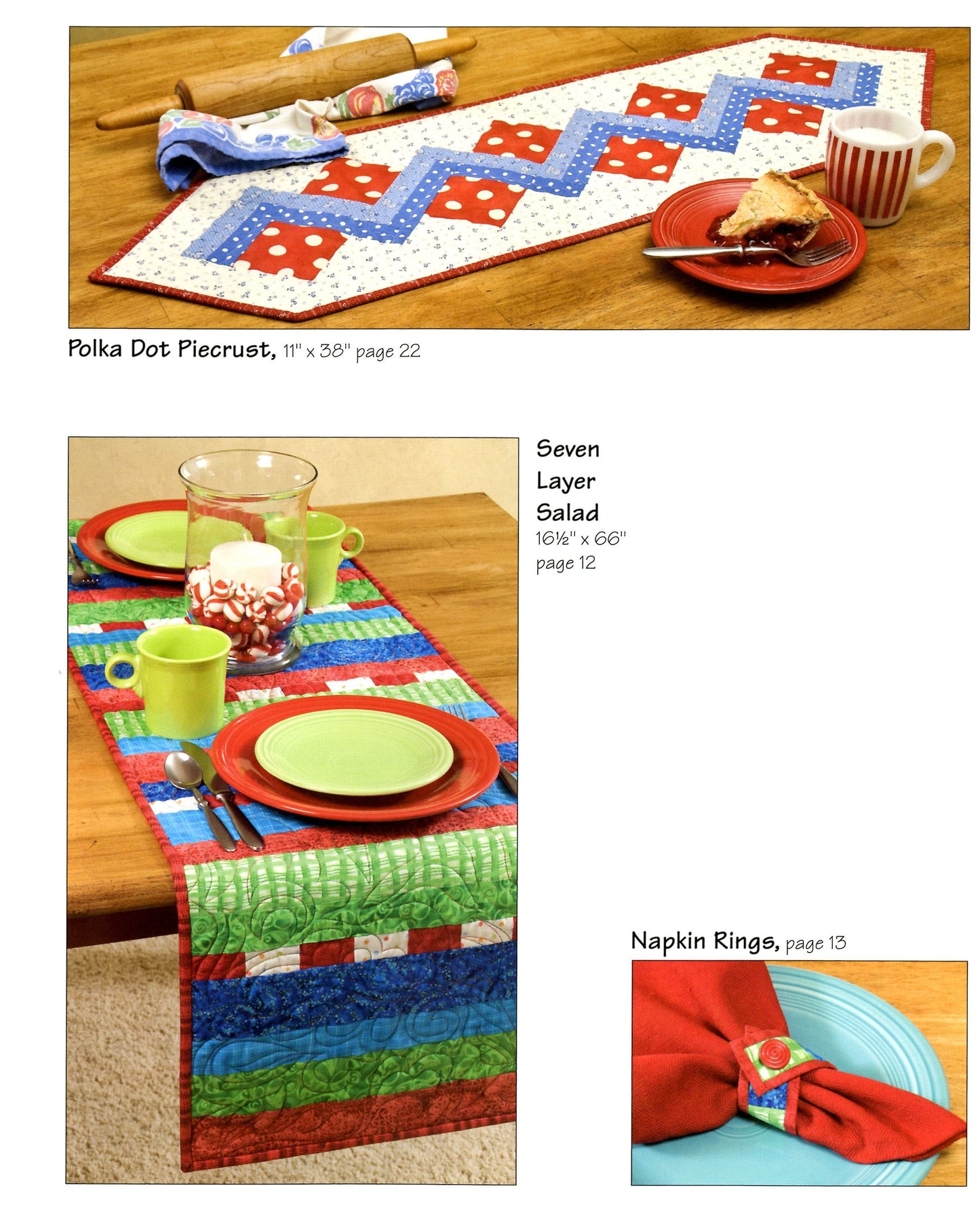 Let's Do Lunch Quilt Pattern Book, Atkinson Designs ATK606, Table Runner Place Mats Patterns, Project Book, Tote Bag Pattern
