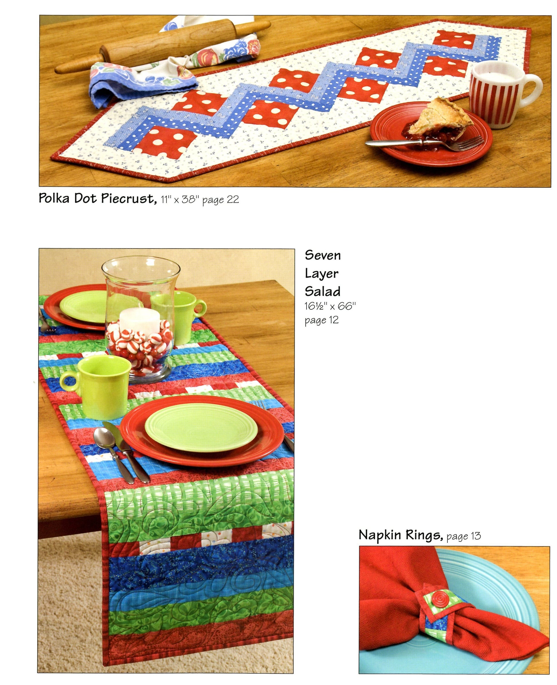 Let's Do Lunch Quilt Pattern Book, Atkinson Designs ATK606, Table Runner Place Mats Patterns, Project Book, Tote Bag Pattern