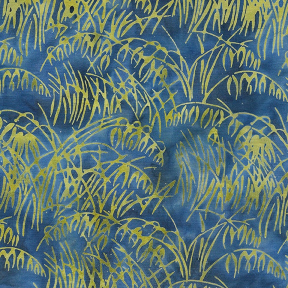 Citrus Sun Stack, Island Batik, 10" Precut Blue Green Yellow Batik Layer Cake Fabric Squares