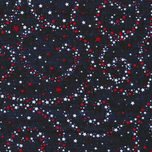 108" Red White Stars on Blue Wide Quilt Back Fabric, Timeless Treasures XUSA-CD6309 Navy, Patriotic Quilt Back Fabric, QOV, By the Yard