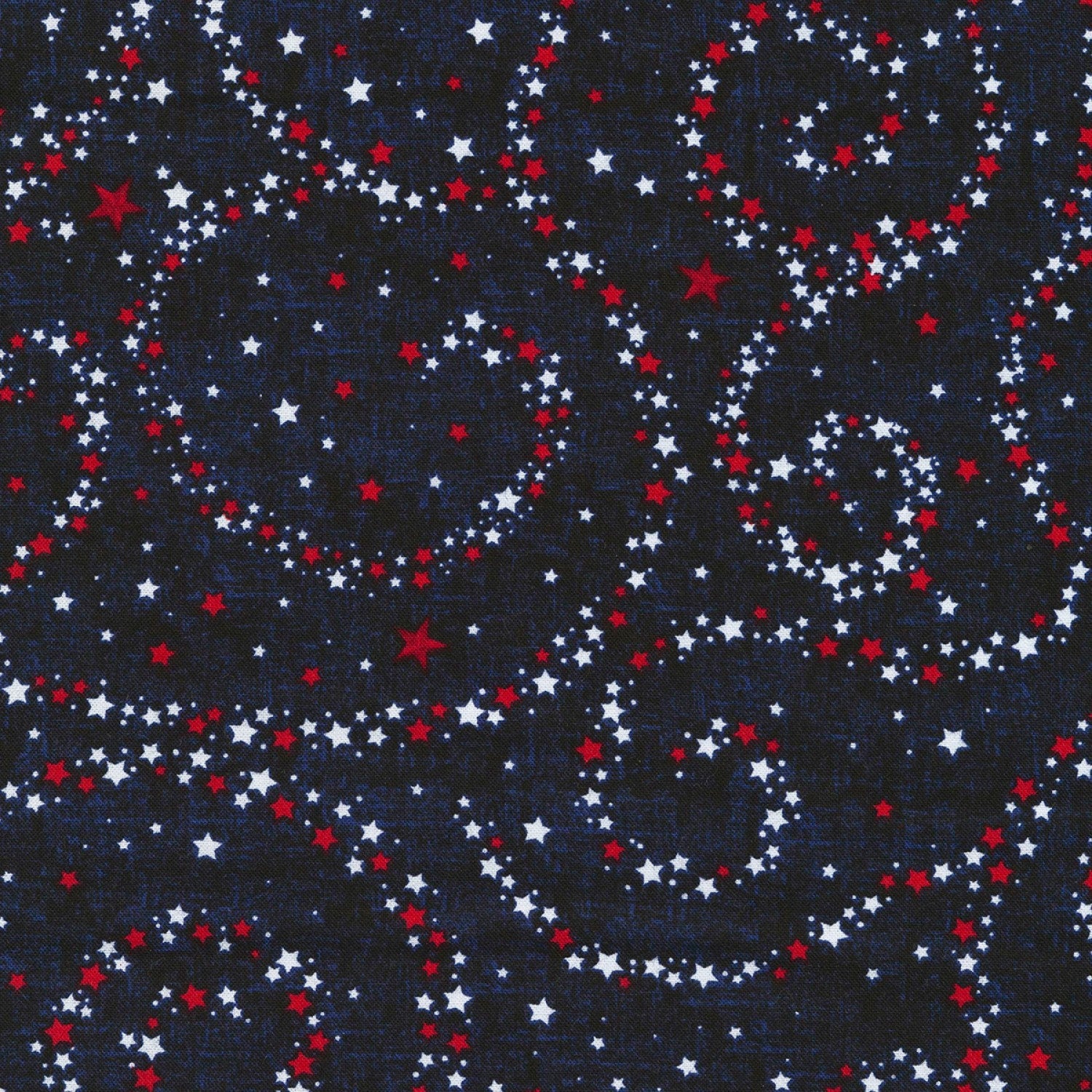 Patriotic 108" 3-Yard Cut of Red White Stars Swirling on Navy Blue Wide Quilt Back Fabric, Timeless Treasures XUSA-CD6309 Navy, QOV FOH