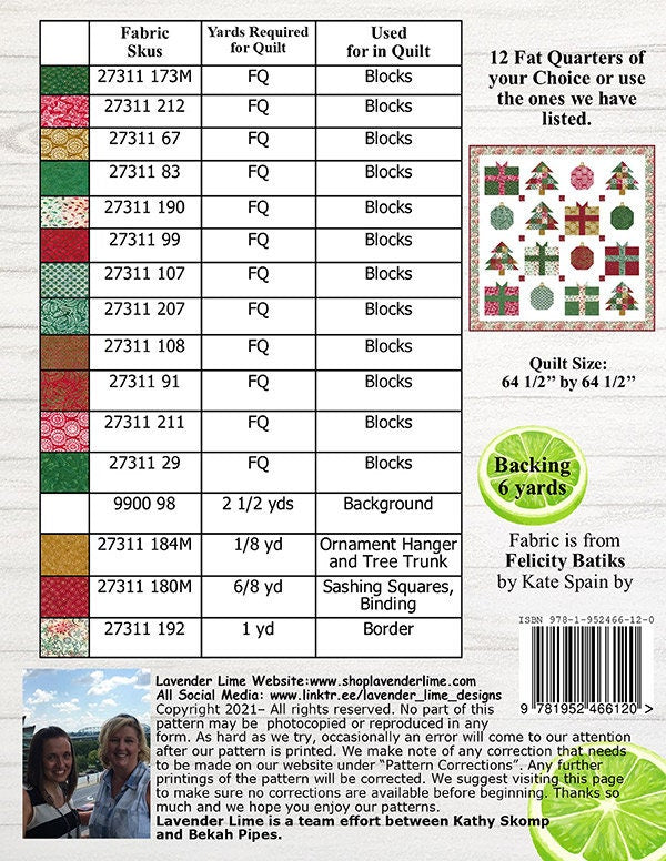 Christmas Time Quilt Pattern, Designs by Lavender Lime DLL145, Fat Quarter FQ Friendly Christmas Xmas Throw Quilt Pattern, Holiday Quilt
