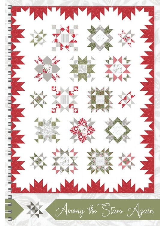 Among the Stars Again Quilt Pattern Book, ISE-946, Fat Quarter Friendly, Star Sampler BOM Quilt Pattern, It's Sew Emma
