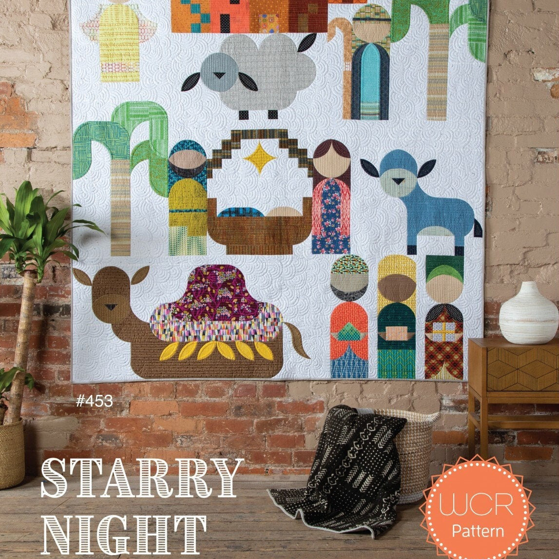 Starry Night Quilt Pattern Book, Sew Kind of Wonderful SKW453, Christmas Xmas Nativity Quilt Pattern, Baby Jesus Quilt, Wonder Curve Ruler