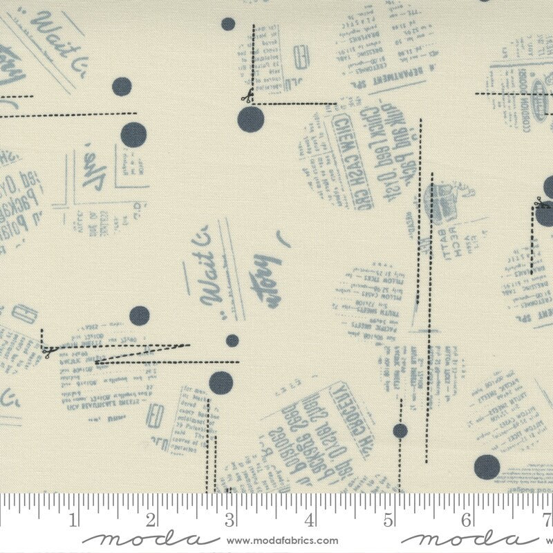 LAST CALL Modern Background Even More Paper Jelly Roll, Moda 1762JR, 2.5" Precut Fabric Strips, Neutral Text Themed Fabric, Zen Chic