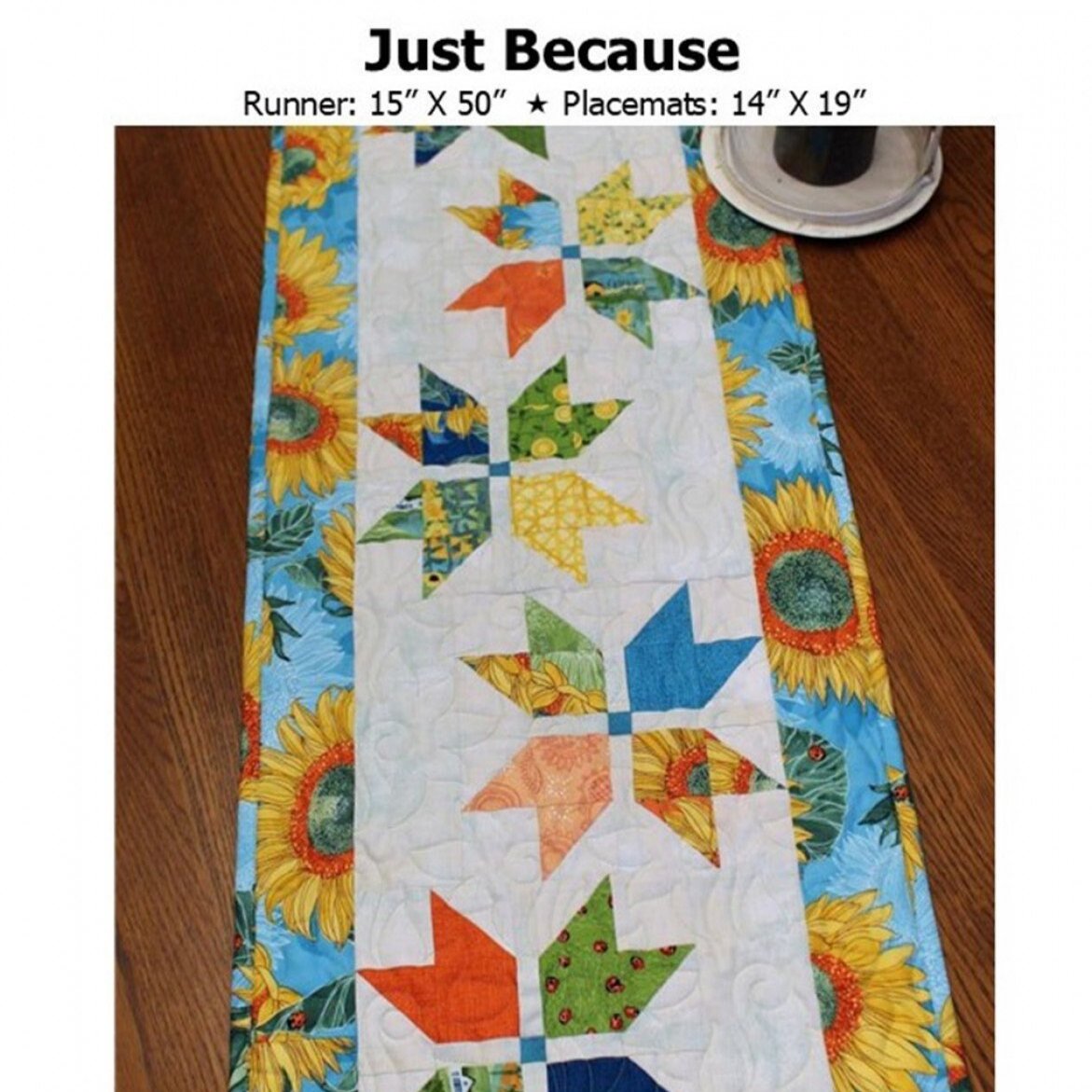 LAST CALL Just Because Table Runner Place Mats Pattern, Creek Side Stitches CSS339