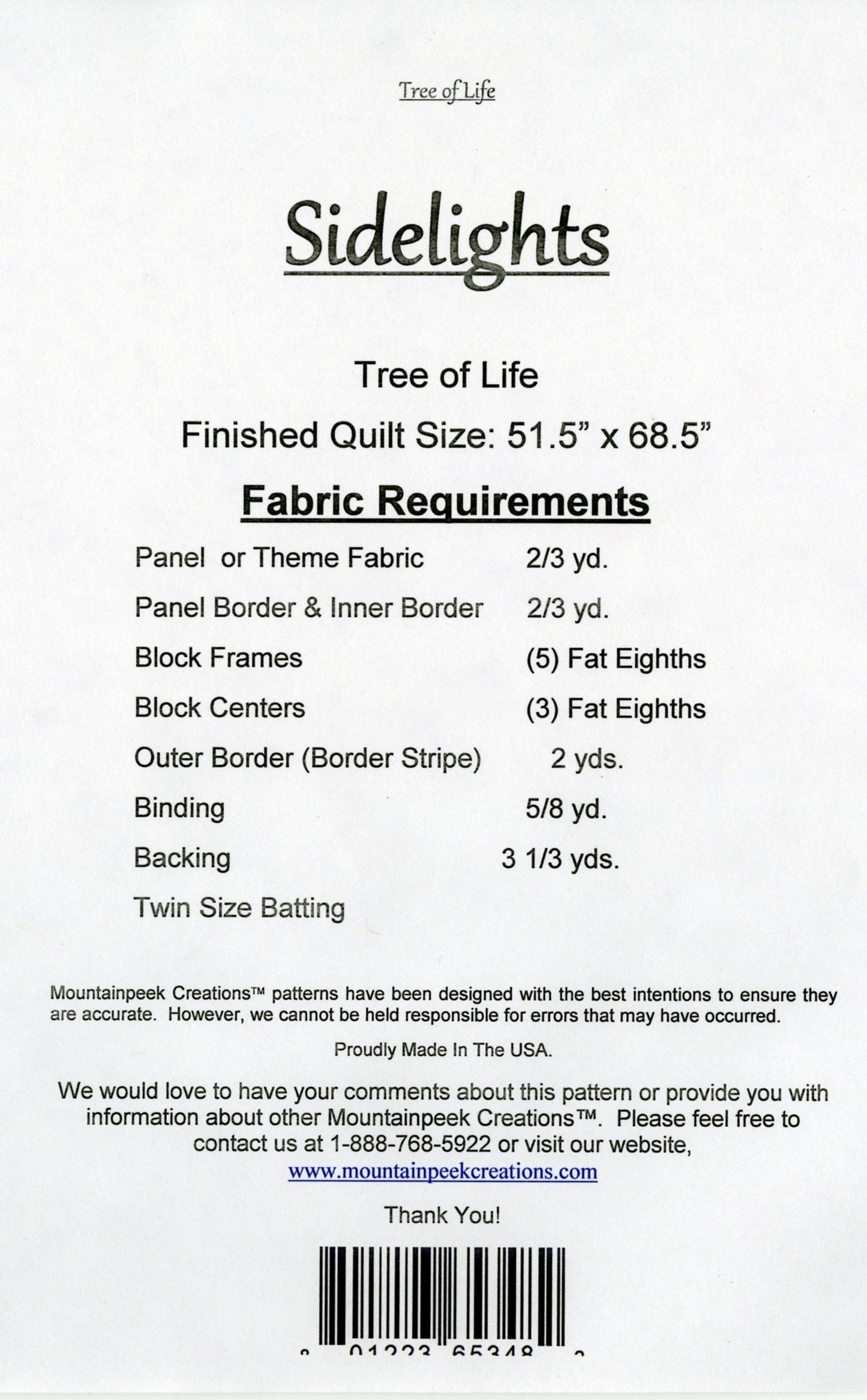 Sidelights Panel Frame Quilt Pattern, Mountainpeek Creations MPC302, 24" Panel Friendly Modern Throw Quilt Pattern, Large Print Grid Quilt