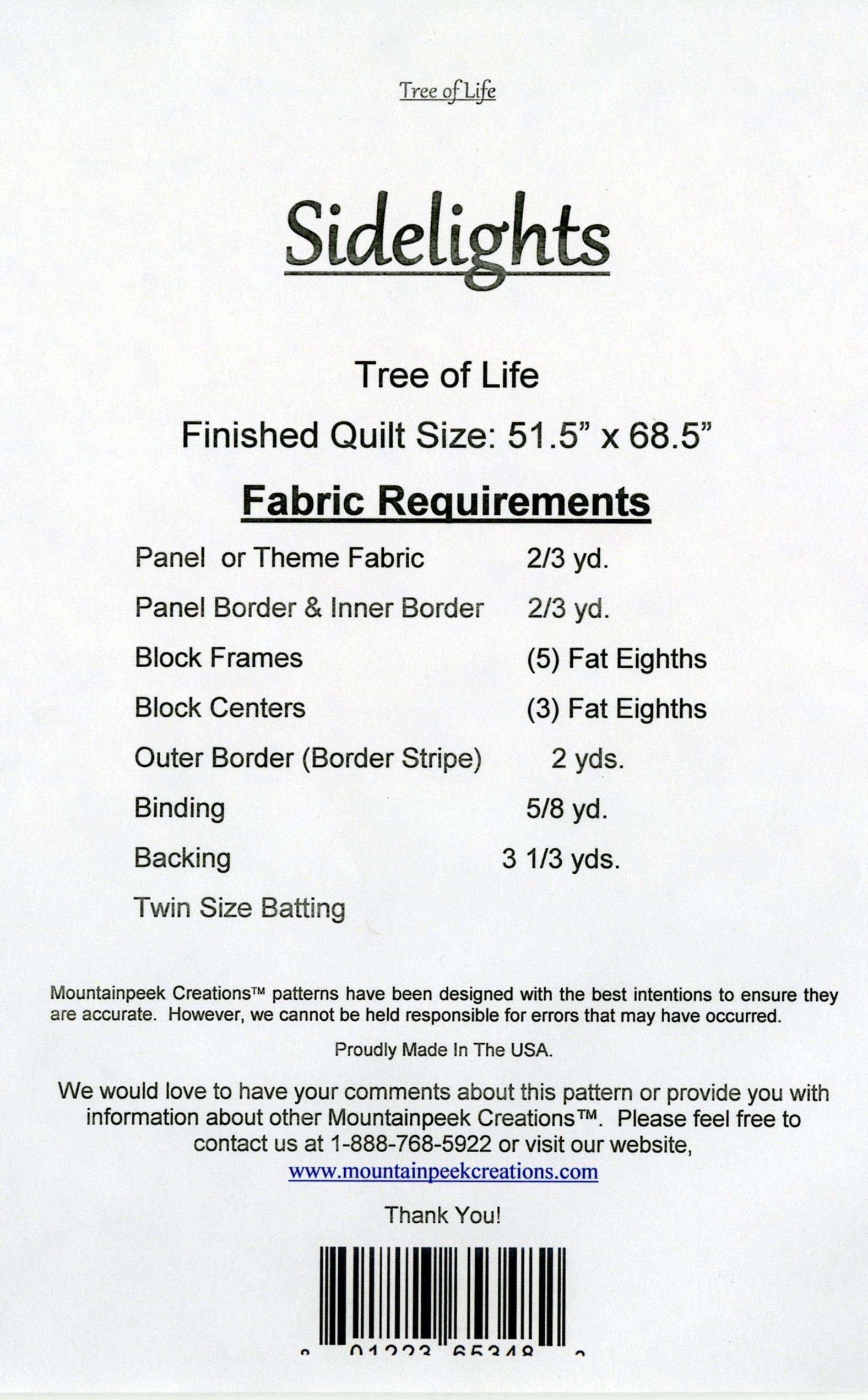 Sidelights Panel Frame Quilt Pattern, Mountainpeek Creations MPC302, 24" Panel Friendly Modern Throw Quilt Pattern, Large Print Grid Quilt